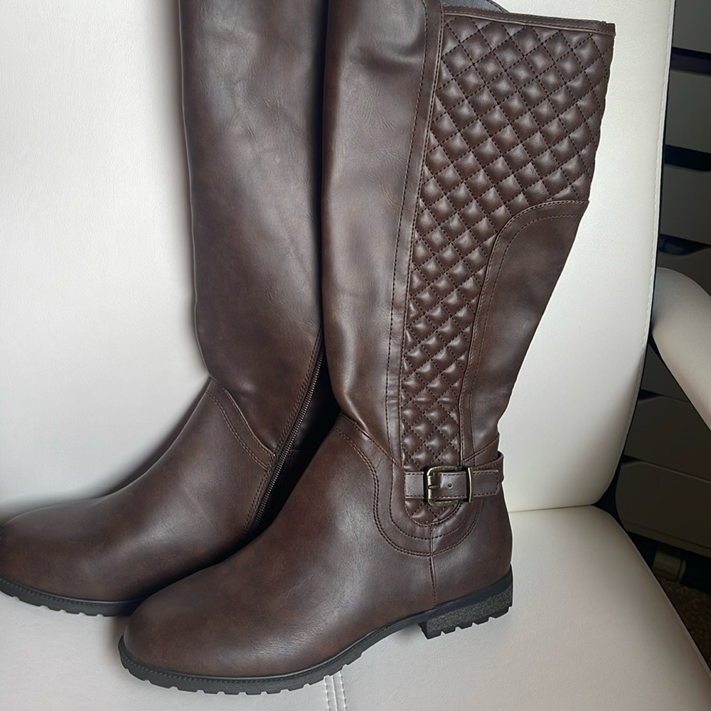 Lane Bryant quilted riding boots NEW never worn
